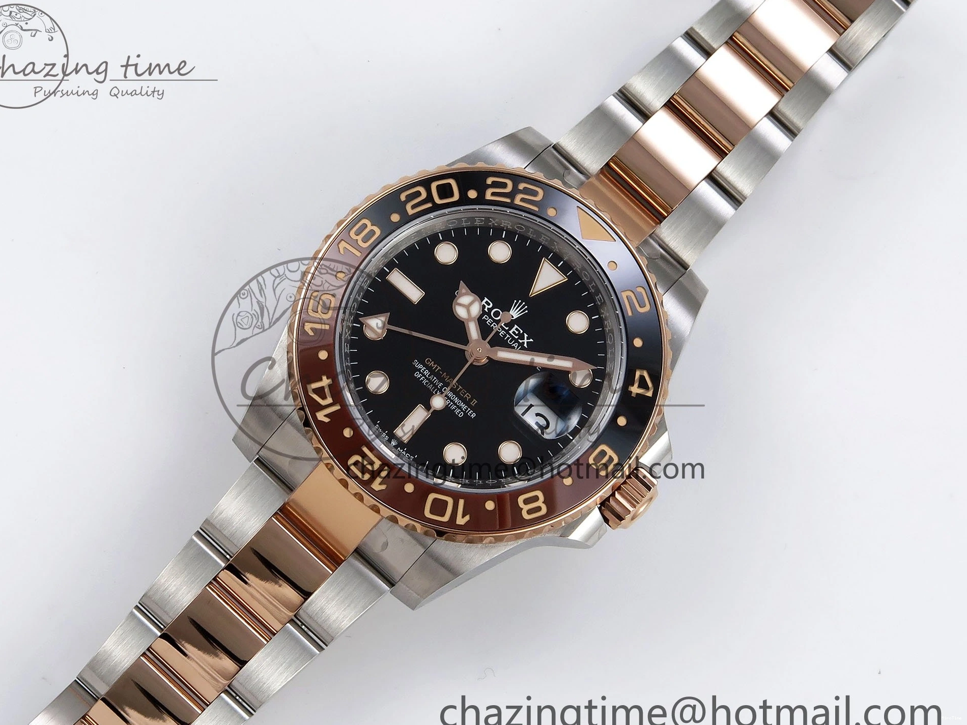 MiroTime 0206 GMT-Master II 126711 CHNR ARF 1:1 Best Edition Black Dial on RG SS Bracelet VR3285 CHS WeatherProof 1661